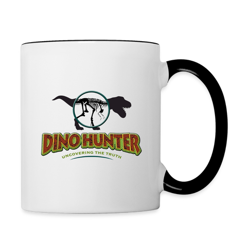 Dino Hunter Coffee Mug - white/black